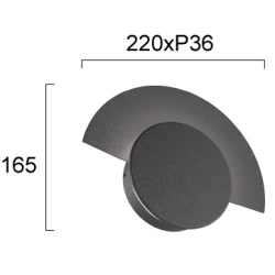 LED Φωτιστικό Τοίχου Εξωτερικού Χώρου 10W IP54 Ανθρακί Sunrise - VIOKEF