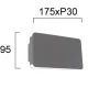 Aπλίκα Aνθρακί LED 10W IP65 L:175 Tilly - Viokef