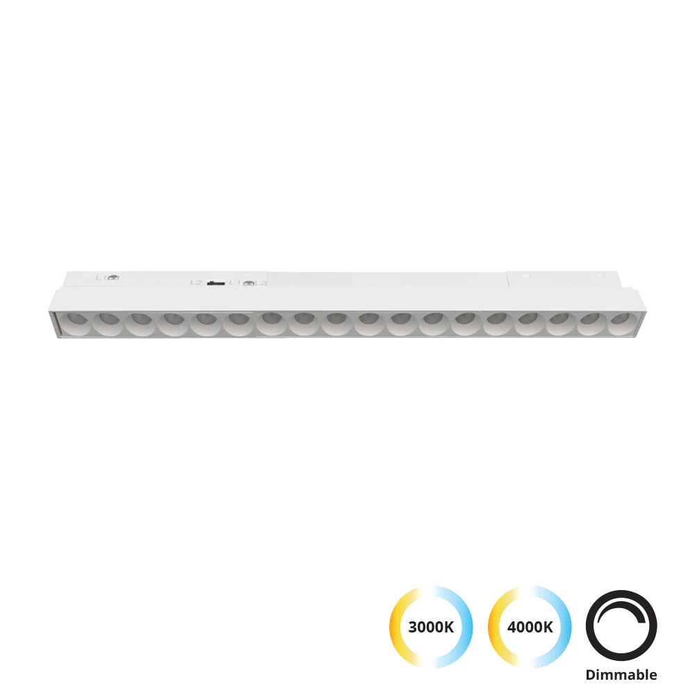 Linear Antiglare Λευκό L:328 2 CCT Magnetic (dimmable) - VIOKEF