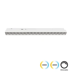 Linear Antiglare Λευκό L:328 2 CCT Magnetic (dimmable) - VIOKEF