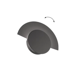 LED Φωτιστικό Τοίχου Εξωτερικού Χώρου 10W IP54 Ανθρακί Sunrise - VIOKEF