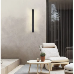 LED Φωτιστικό Τοίχου Εξωτερικού Χώρου H:900 24W IP44 Μαύρο Arizona - VIOKEF
