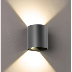 Aπλίκα Aνθρακί LED 3W IP65 L:106 Round Greg - Viokef