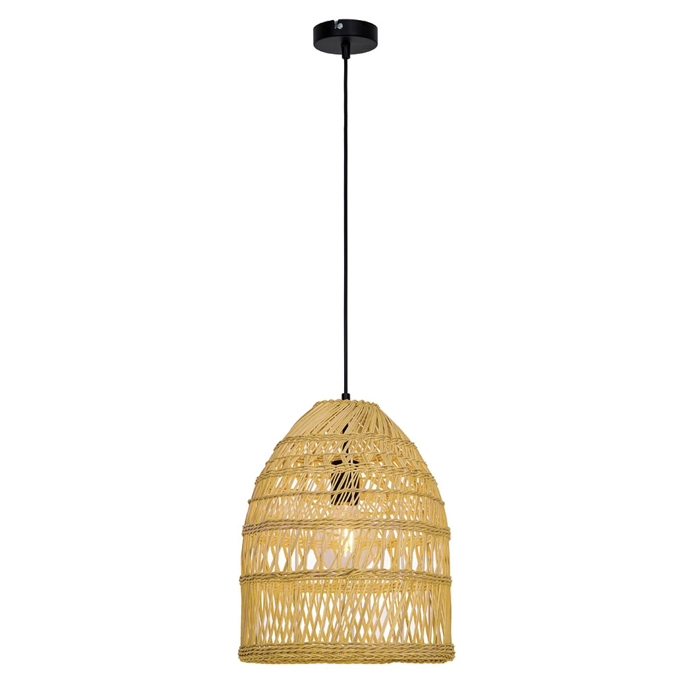 Κρεμαστό Φωτιστικό Από Rattan Ø30cm 1x E27 70W max ANTEO - Viokef