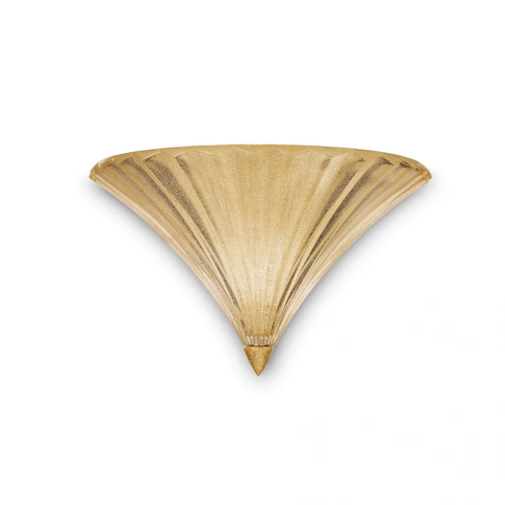 Απλίκα Τοίχου Γυάλινη 1xE14 Χρυσό Santa ap1 big - IDEAL LUX