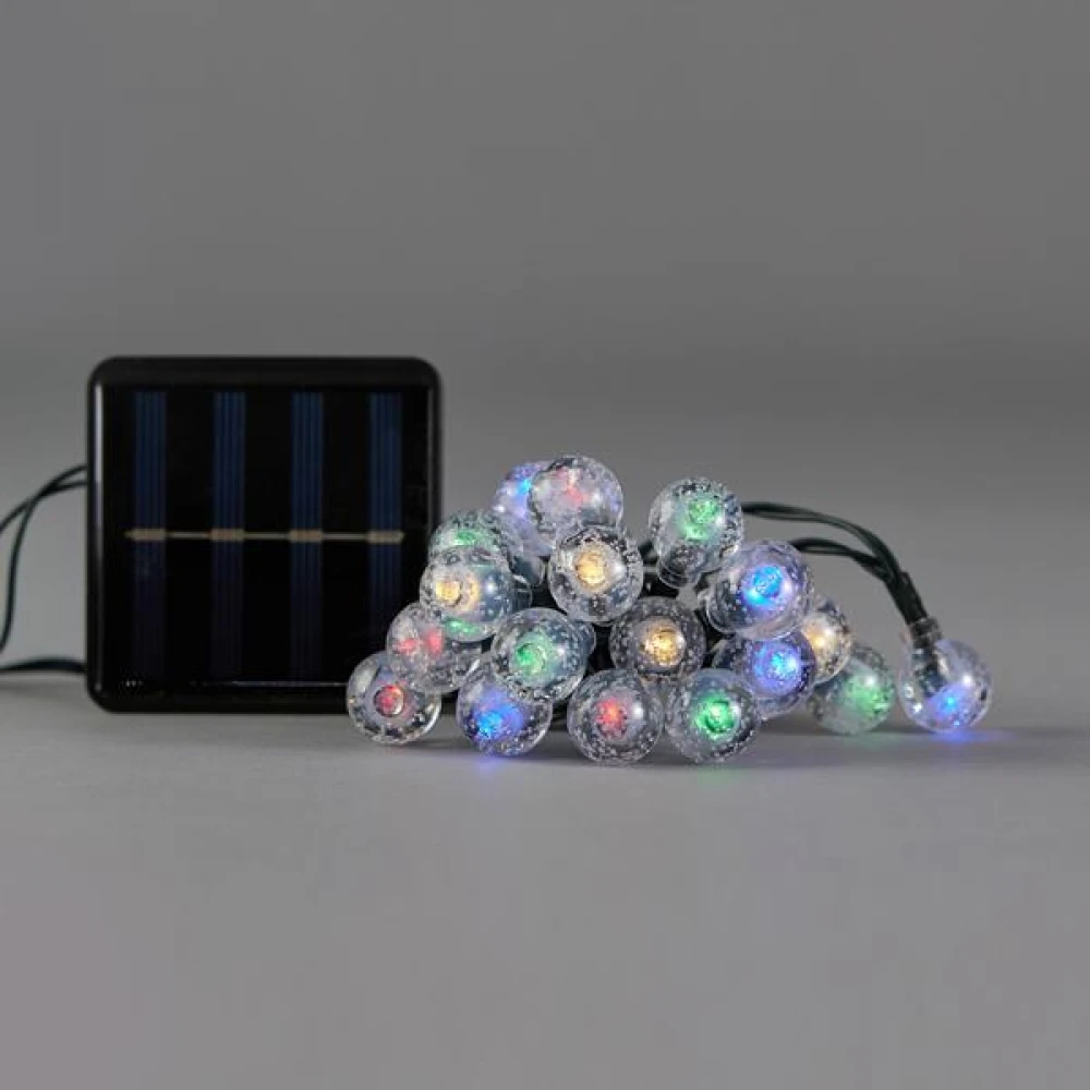 ΣΕΙΡΑ ME 80 LED, ΜΕ ΑΚΡΥΛΙΚΕΣ ΜΠΑΛΕΣ KAI ΗΛΙΑΚΟ ΠΑΝΕΛ ΜΕ ΑΙΣΘΗΤΗΡΑ ΦΩΤΟΣ, 8 ΠΡΟΓΡΑΜΜΑTA KAI ΠΡΑΣΙΝΟ PVC ΚΑΛΩΔΙΟ, ΠΟΛΥΧΡΩΜΟ LED ΙΡ44
