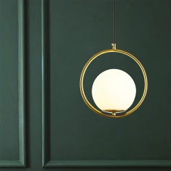 ΦΩΤΙΣΤΙΚΟ ΚΡΕΜΑΣΤΟ ΓΥΑΛΙ ΜΟΝΟΦΩΤΟ 1XE27 Φ25*H25CM ΧΡΥΣΟ ARTE ILLUMINA