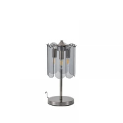 ΦΩΤΙΣΤΙΚΟ ΕΠΙΤΡΑΠΕΖΙΟ ΓΥΑΛΙ 3XE14 MAX 8W Φ200Χ430mm ΜΑΥΡΟ ARTE ILLUMINA MIRA