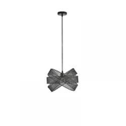 ΦΩΤΙΣΤΙΚΟ ΚΡΕΜΑΣΤΟ ΜΕΤΑΛΛΟ 1xΕ27 Max15W 350X350X1270mm ΜΑΥΡΟ ARTE ILLUMINA OGGI