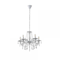 ΦΩΤΙΣΤΙΚΟ ΚΡΕΜΑΣΤΟ ΑΛΟΥΜΙΝΙΟ 5XE14 MAX 8W 1060X640mm ΔΙΑΦΑΝΕΣ ΓΥΑΛΙ ARTE ILLUMINA KRISTALLO