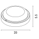 ΦΩΤΙΣΤΙΚΟ ΤΟΙΧΟΥ ΣΤΡΟΓΓΥΛΟ LED 18W Φ200X55 3000K IP54 ΜΑΥΡΟ PLUS ARTE ILLUMINA