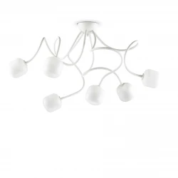 Γυάλινη Πλαφονιέρα Λευκή 6xG9 Octopus pl6 - IDEAL LUX