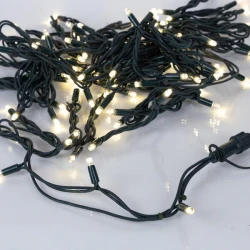 100 LED Σε Σειρά Με Καπάκια Και 3 Επέκτάσεις Ως 9 Σετ, Καουτσούκ Πράσινο Καλώδιο Αδιάβροχα IP67 - DAYLIGHT LED