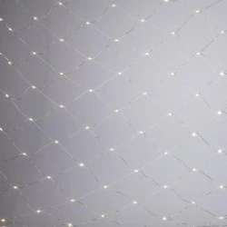 Κουρτίνα Δίχτυ 150 Mini LED 2x2.5m Επεκτεινόμενη Με Διάφανο Καλώδιο Θερμό Λευκό IP44  Magic Christmas