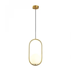 ΦΩΤΙΣΤΙΚΟ ΚΡΕΜΑΣΤΟ ΓΥΑΛΙ ΜΟΝΟΦΩΤΟ 1XE27 Φ20*H40CM ΧΡΥΣΟ ARTE ILLUMINA