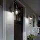 LED Επιτοίχιο Φωτιστικό με Ανθρακί Καπέλο Εξωτερικού Χώρου E27 Cima ap1 - Ideal Lux