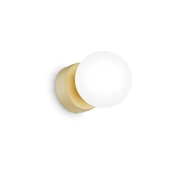 Φωτιστικό Τοίχου Χρυσό Με Οπάλ Γυαλί 1xG9 Perlage ap1 - Ideal Lux