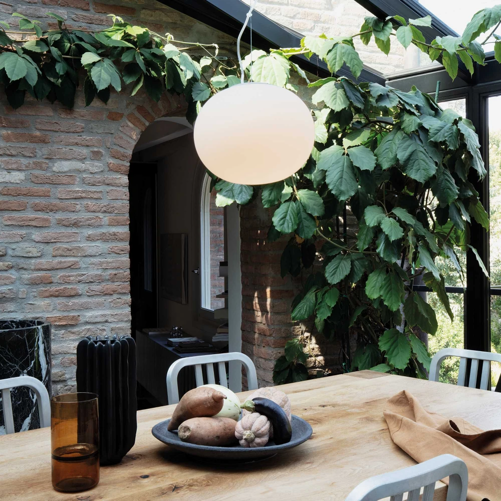 Κρεμαστό Φωτιστικό Μονόφωτο E27 Λευκό Cotton sp1 d30 - IDEAL LUX