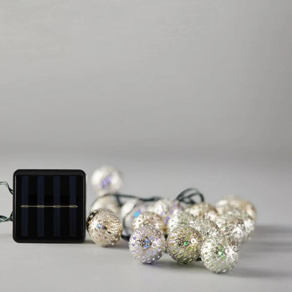 ΣΕΙΡΑ ΜΕ 40 LED, ΜΕ ΜΠΑΛΕΣ ΒΟΗΟ 3cm ΚΑΙ ΗΛΙΑΚΟ ΠΑΝΕΛ ME AΙΣΘΗΤΗΡΑ, 8 ΠΡΟΓΡΑΜΜΑΤΑ ΚΑΙ ΠΡΑΣΙΝΟ PVC ΚΑΛΩΔΙΟ, ΠΟΛΥΧΡΩΜΟ LED ΑΝΑ 10cm, ΙΡ44