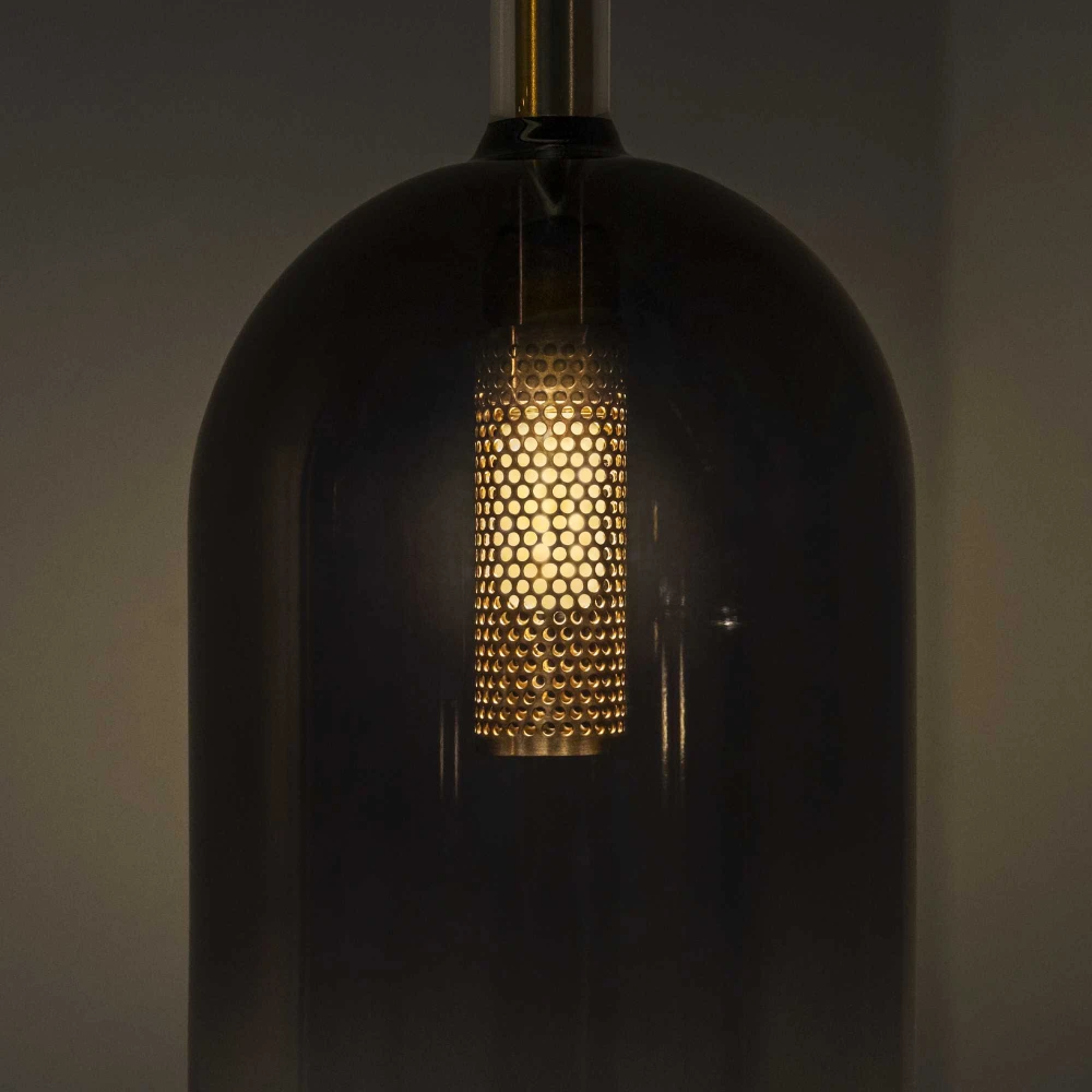 Φωτιστικό οροφής κρεμαστό με γυαλί φιμέ ντεγκραντέ ∅12cm Empire sp1 cilindro - IDEAL LUX