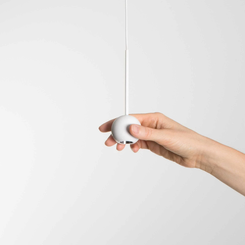 Φωτιστικό Οροφής Led Αλουμινίου Λευκό Ø2,5x600 Εκ. 4W 250 Lumen 3000K Archimede Sp Sfera - IDEAL LUX