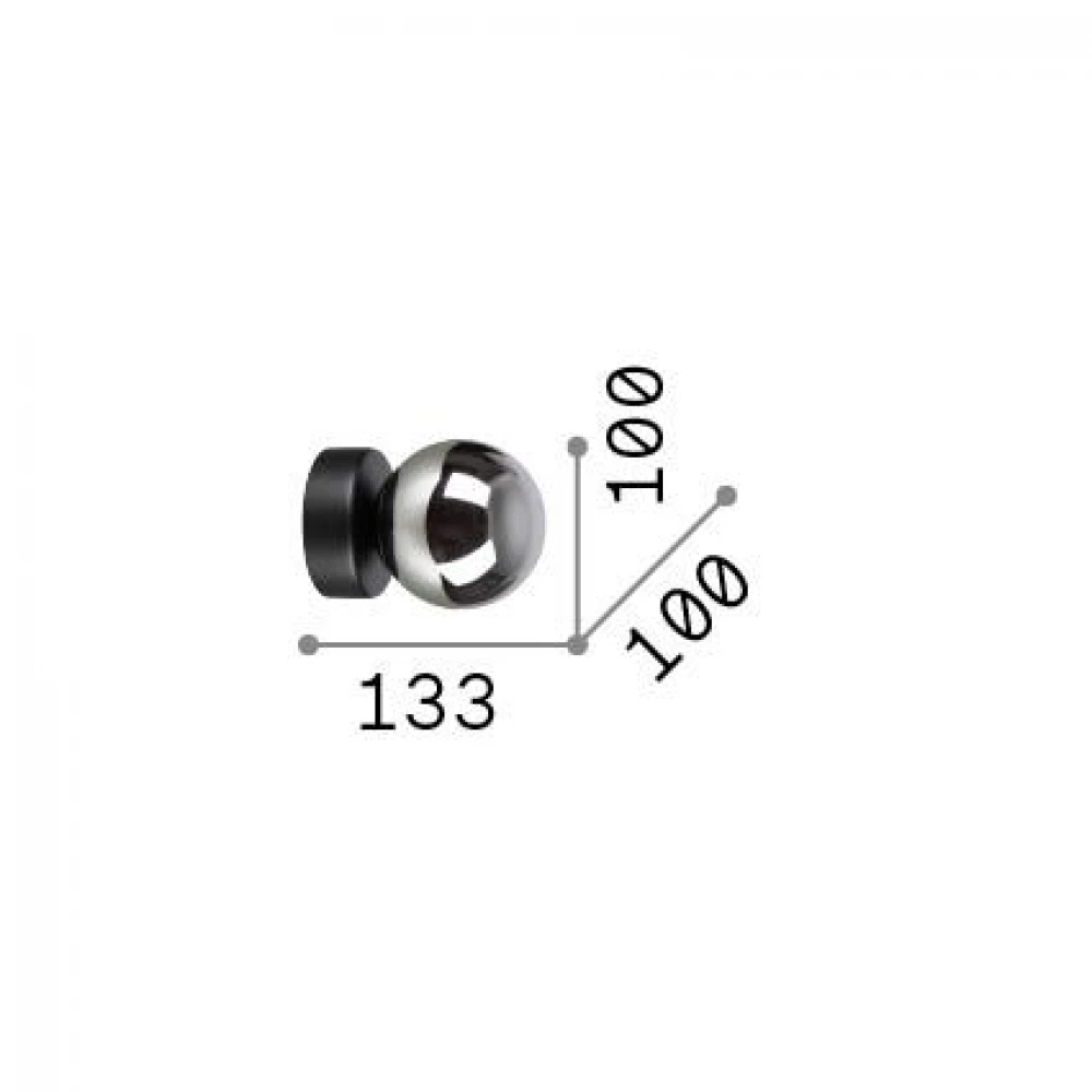 Φωτιστικό Τοίχου Χρυσό Με Οπάλ Γυαλί 1xG9 Perlage ap1 - Ideal Lux