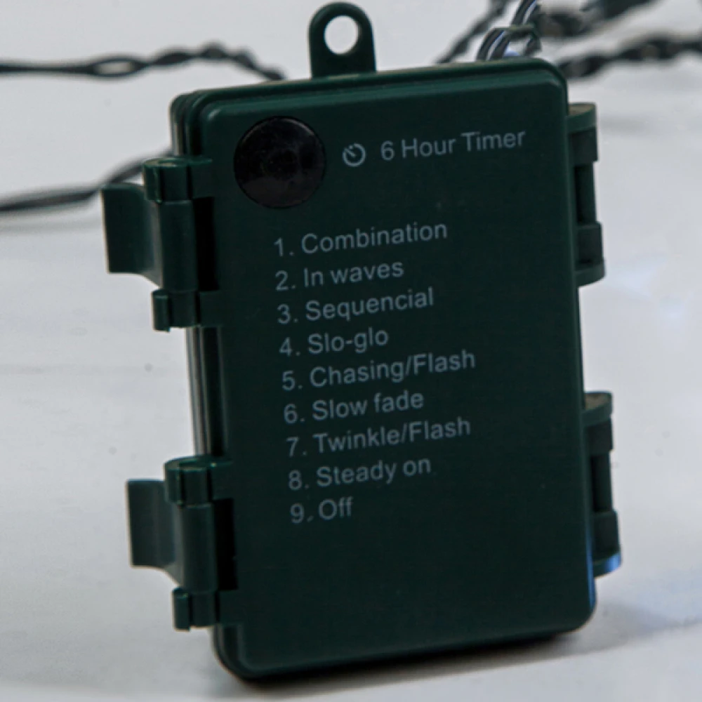 192 Χριστουγεννιάτικα Led Λαμπάκια Μπαταρίας Με 8 Πρόγραμματα, Μνήμη & Timer, Πράσινο Καλώδιο-Πολύχρωμο