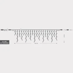 Βροχή 144 LED 3m Επεκτεινόμενα Με 8 Πρόγραμματα, Μνήμη Και Διάφανο Καλώδιο IP44 Πολύχρωμο Led Magic Christmas