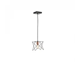 ΦΩΤΙΣΤΙΚΟ ΚΡΕΜΑΣΤΟ ΜΕΤΑΛΛΟ 1XE27 Max 15w175X175X1240mm ΜΑΥΡΟ ARTE ILLUMINA BRAWCK
