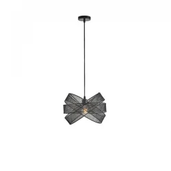 ΦΩΤΙΣΤΙΚΟ ΚΡΕΜΑΣΤΟ ΜΕΤΑΛΛΟ 1xΕ27 Max15W 350X350X1270mm ΜΑΥΡΟ ARTE ILLUMINA OGGI