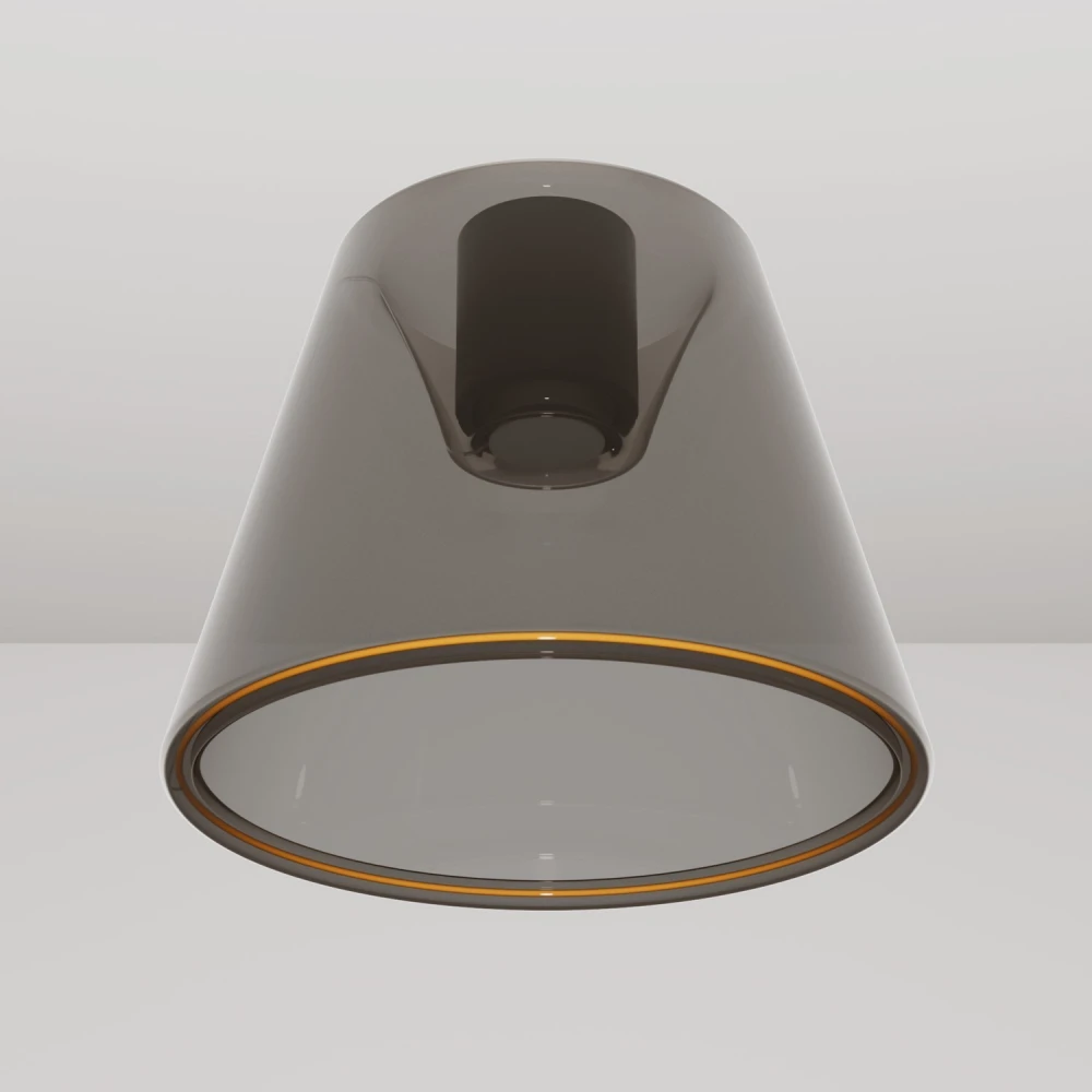 Φωτιστικό Οροφής Με Καπάκι Σε Σχήμα Κώνου Με Φωτιστικό Ghost Μαύρο - Creative Cables