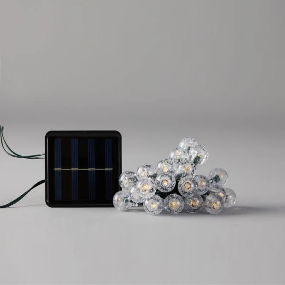 ΣΕΙΡΑ ME 80 LED, ΜΕ ΑΚΡΥΛΙΚΕΣ ΜΠΑΛΕΣ KAI ΗΛΙΑΚΟ ΠΑΝΕΛ ΜΕ ΑΙΣΘΗΤΗΡΑ ΦΩΤΟΣ, 8 ΠΡΟΓΡΑΜΜΑTA KAI ΠΡΑΣΙΝΟ PVC ΚΑΛΩΔΙΟ, ΘΕΡΜΟ ΛΕΥΚΟ LED ΙΡ44