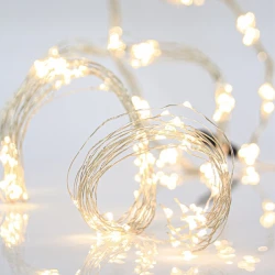 Fairy Lights 400 LED Mini Λαμπάκια Χταπόδι , Ασημί Χαλκινο Καλώδιο Και Σταθερό Θερμό Λευκό Φωτισμό Ανά 10cm (16 Σειρές x 25 Led) ΙΡ44