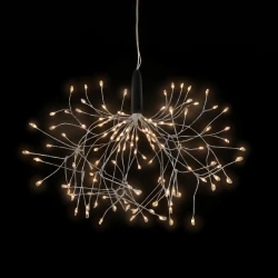 Χριστουγεννιάτικο Κρεμαστό Φωτιστικό XMAS Silver Firework – 100 LED, Θερμό Λευκό ACA