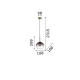 Φωτιστικό Οροφής Φ18x51,5cm 1xG9 28W Χρυσό-Γκρι Empire sp1 sfera - IDEAL LUX