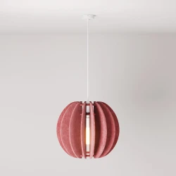 Κρεμαστό φωτιστικό με ελλειπτικό αμπαζούρ LAMPSHHADE Ροζ - Made in Italy - Creative Cables