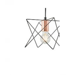 ΦΩΤΙΣΤΙΚΟ ΚΡΕΜΑΣΤΟ ΜΕΤΑΛΛΟ 1XE27 Max 15w175X175X1240mm ΜΑΥΡΟ ARTE ILLUMINA BRAWCK