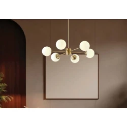 ΦΩΤΙΣΤΙΚΟ ΚΡΕΜΑΣΤΟ 6XΕ27 Max 15W 720X730mm ΛΕΥΚΟ ARTE ILLUMINA PUFF