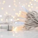 100 LED Σε Σειρά Και 3 Επέκτάσεις Ως 9 Σετ, Λευκό Καουτσουκ Καλωδιο,90 Θερμα Λευκα Led Και 10 Λευκα Flash Led IP65