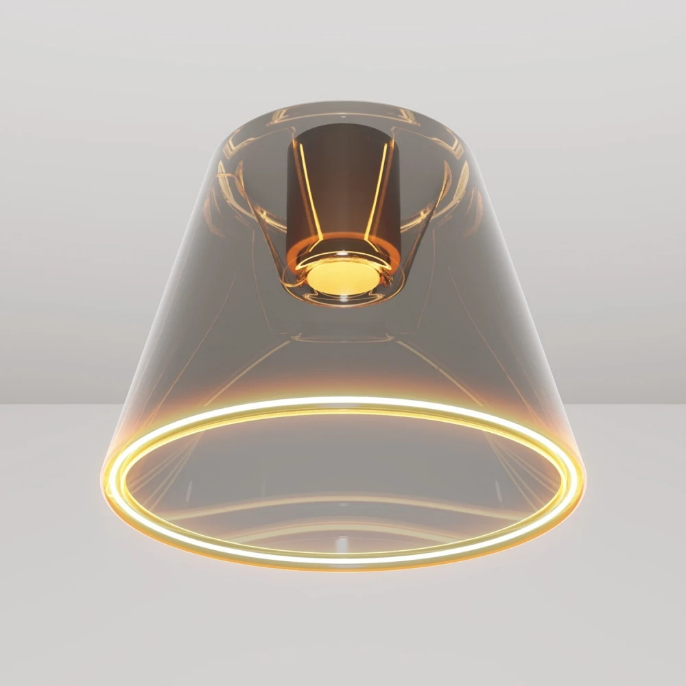 Φωτιστικό Οροφής Με Καπάκι Σε Σχήμα Κώνου Με Φωτιστικό Ghost Μαύρο - Creative Cables