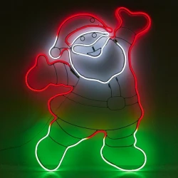 ΑΓΙΟΣ ΒΑΣΙΛΗΣ 61*78cm ΝΕΟΝ LED ΦΩΤΟΣΩΛΗΝΑ 5m, ME MEΤΑΣΧΗΜΑΤΙΣΤΗ IP44