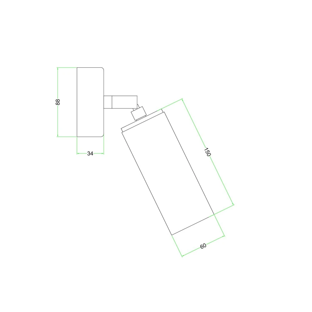 Φωτιστικό Τοίχου ή Οροφής Fermaluce Ξύλινο με κινητό σποτ Tub-E14