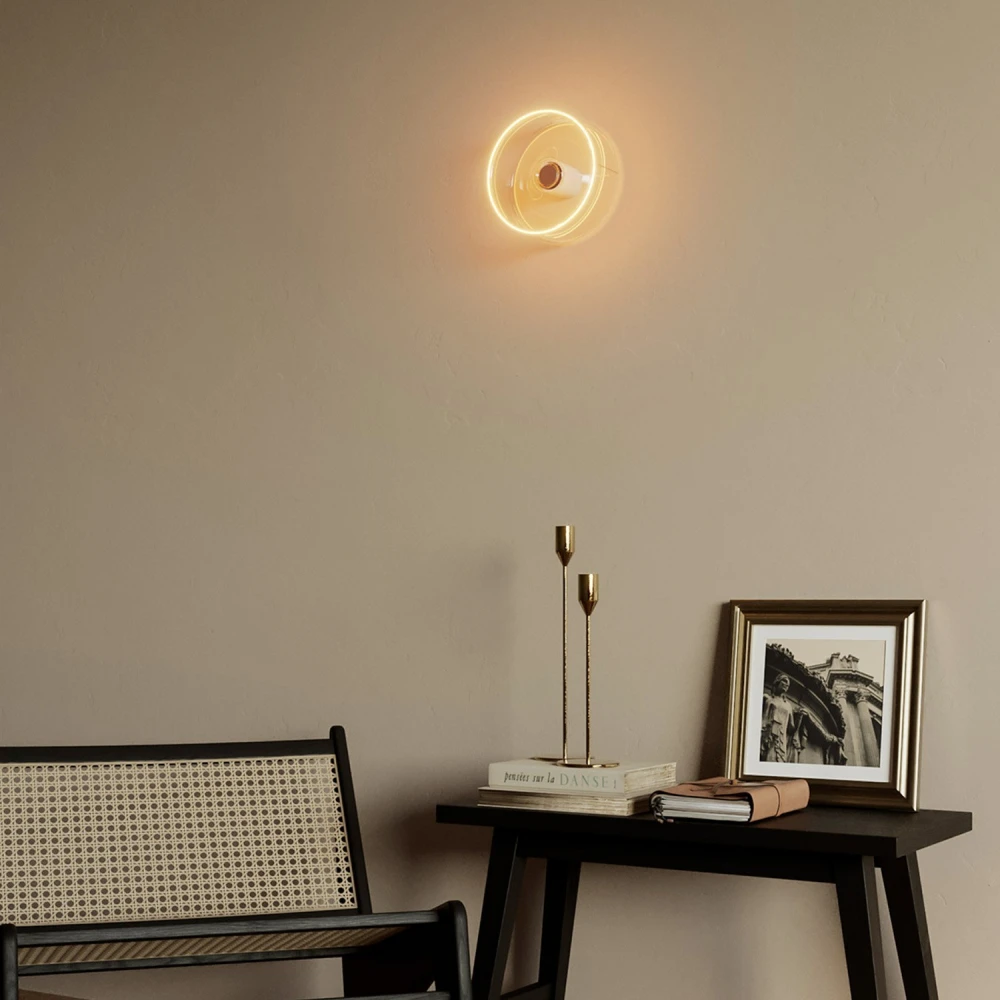 LED Λαμπτήρας Διαφανής G02 σειρά Ghost Δακτύλιος 195x83 6W 500Lm E27 2200K Dimmable