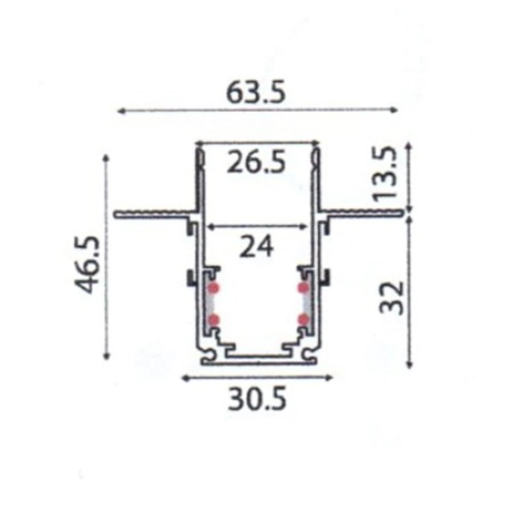 ΜΑΓΝΗΤΙΚΗ ΡΑΓΑ TRIMLESS 48V DC 3Μ ΜΑΥΡΗ ΜΑΤ