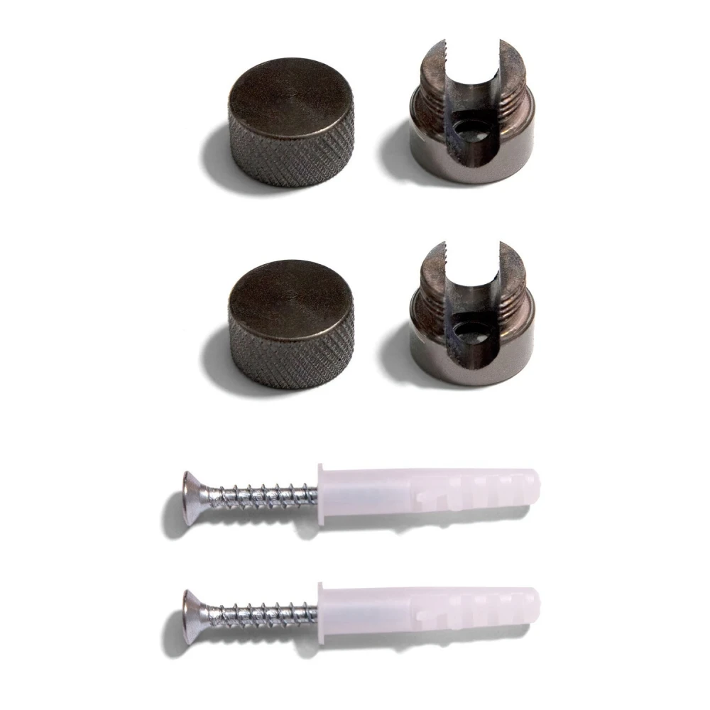 Μεταλλικό Στήριγμα Τοίχου Sarè για υφασμάτινο Καλώδιο - σετ 2 τεμαχίων - Ανθρακί - Creative Cables