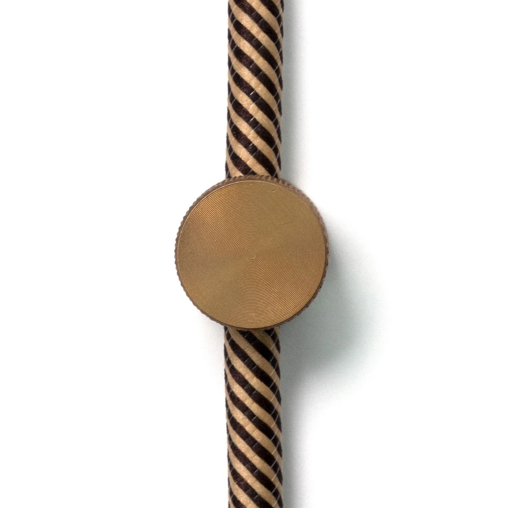 Μεταλλικό Στήριγμα Τοίχου Sarè για υφασμάτινο Καλώδιο - σετ 2 τεμαχίων - Μπρονζέ - Creative Cables