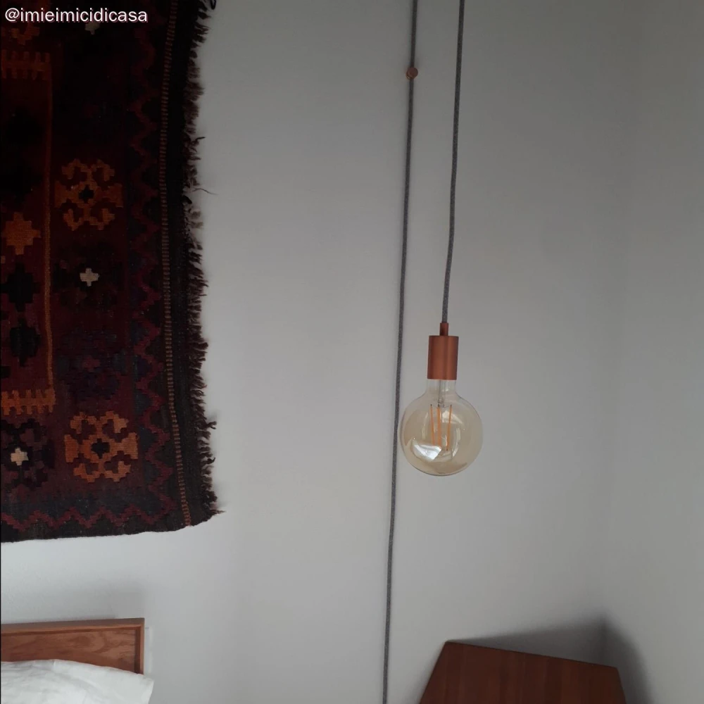 Μεταλλικό Στήριγμα Τοίχου Sarè για υφασμάτινο Καλώδιο - σετ 2 τεμαχίων - Χάλκινο - Creative Cables