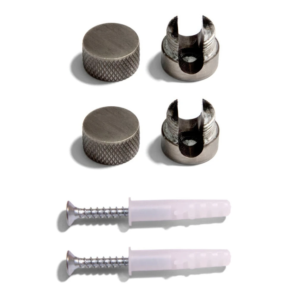 Μεταλλικό Στήριγμα Τοίχου Sarè για υφασμάτινο Καλώδιο - σετ 2 τεμαχίων - Νίκελ ΜΑΤ- Creative Cables