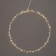 SILVER ROUND LED D50cm Με 65 ΜΙΝΙ LED Λαμπάκια Και Καλώδιο Χαλκού Ασημί IP44 Θερμό Λευκό - ACA