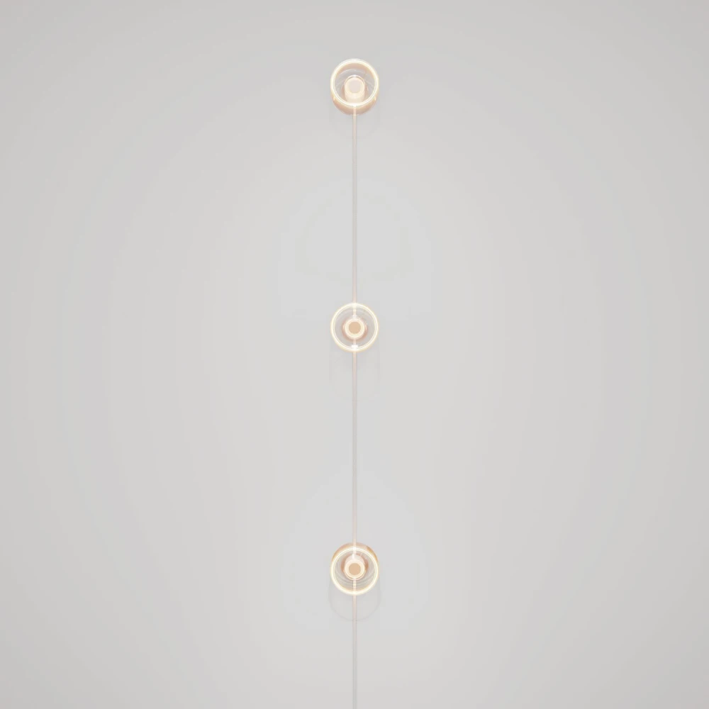 Φωτιστικό Τοίχου Spostaluce με Καλωδίο και 3 λάμπες Ghost Γκρι - Creative Cables